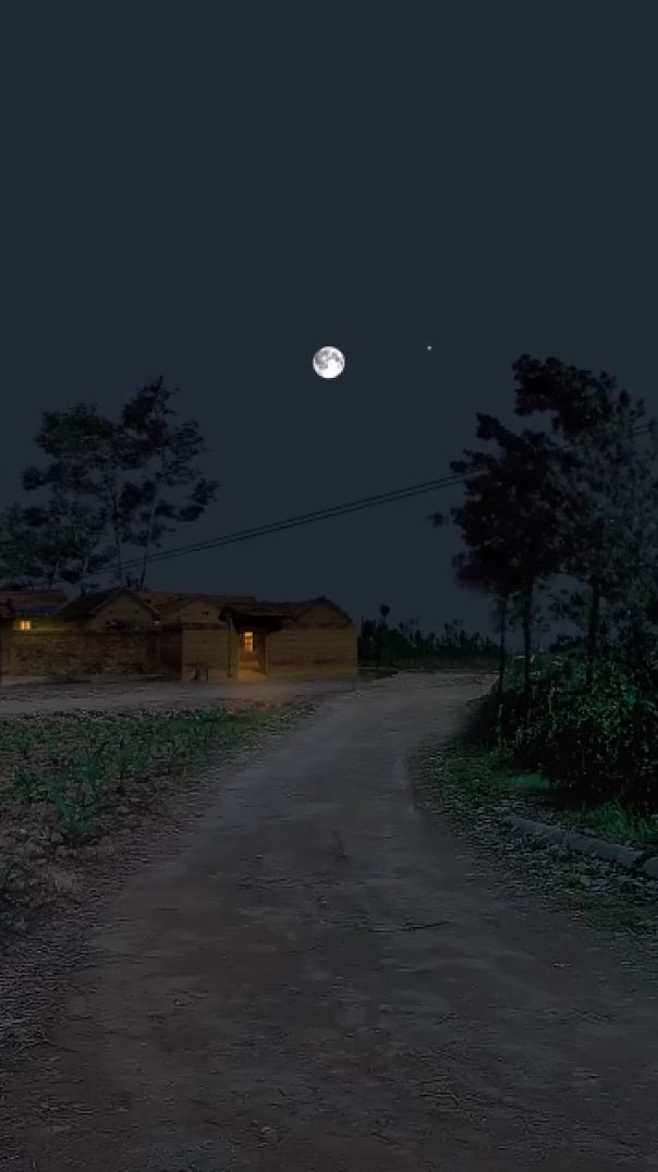 A beautiful village night