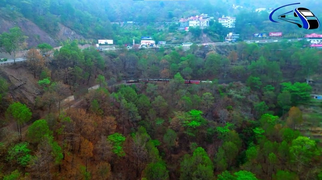 Train through the mountains