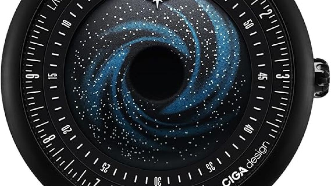 CIGA Design Mechanical Automatic Watch Blue Planet U Series Stainless Steel/Titanium/Ceramics Case Sapphire Crystal Fluororubber/Ceramics Strap Watches Gifts for Men and Women