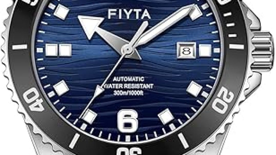 Men's Mechanical Wristwatch, Voyage Series Men's Diver Watch, Manual Winding, 300M Water Resistant, 316L Steel, 3-Hand Date, Luminous, Rotating Bezel, 43MM