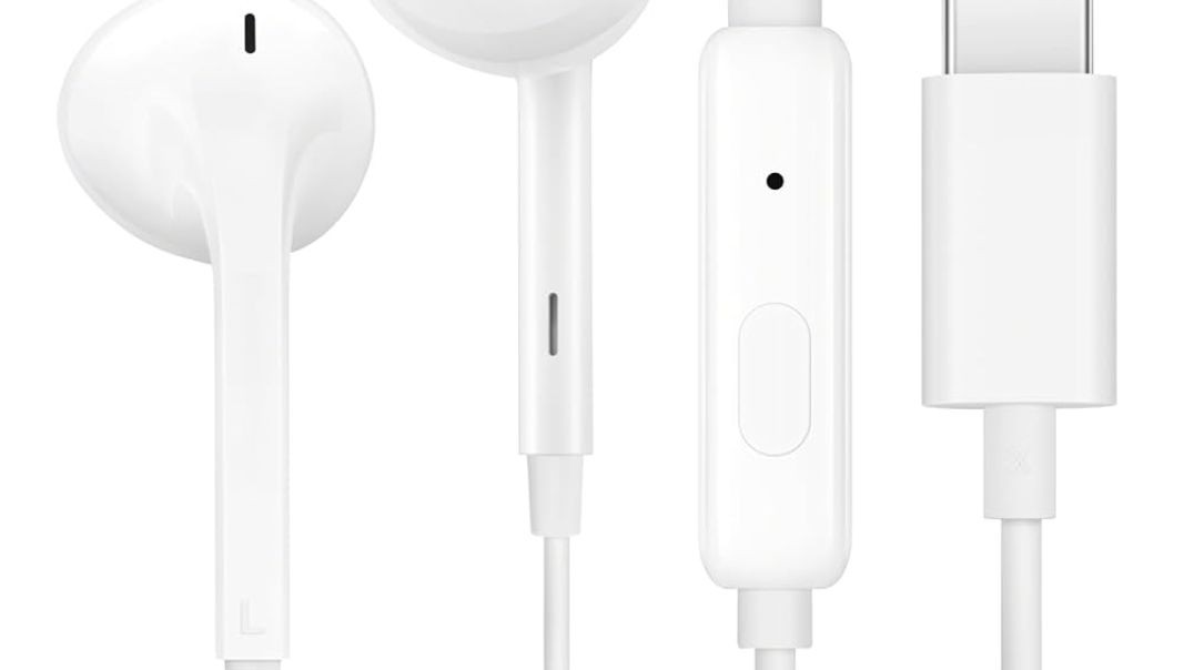 OnePlus Half in-Ear Wired Digital Earphones Lite Type-C MH136 White in
