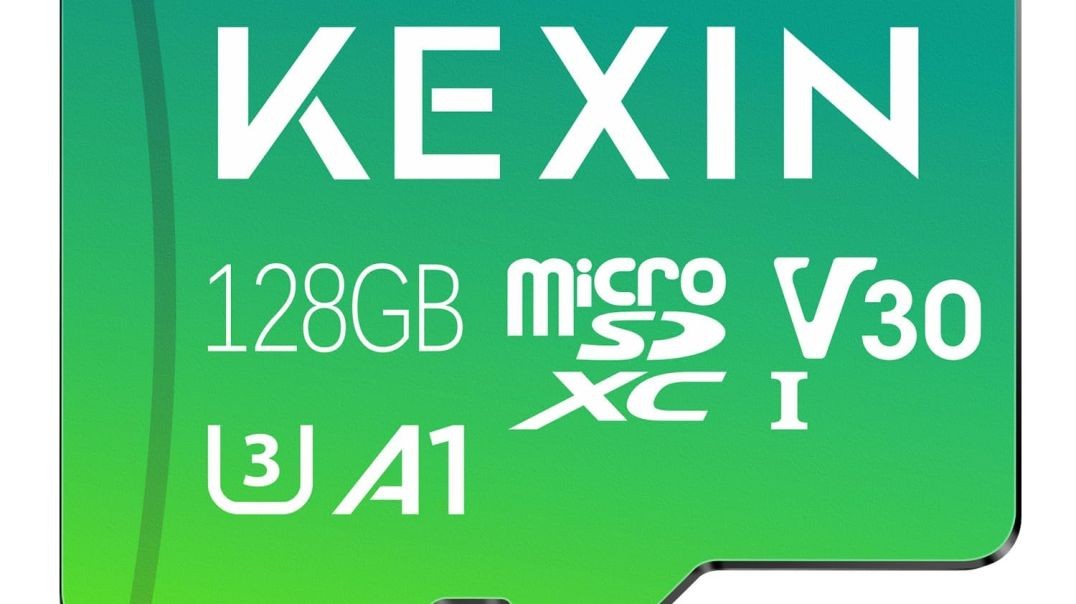 KEXIN 128GB Micro SD Card with Adapter - Up to 95MB/s 4K, V30, A1, C10, 4K UHD High Speed MicroSDXC UHS-I Memory Card Compatible with Action Camera Drone Game Console
