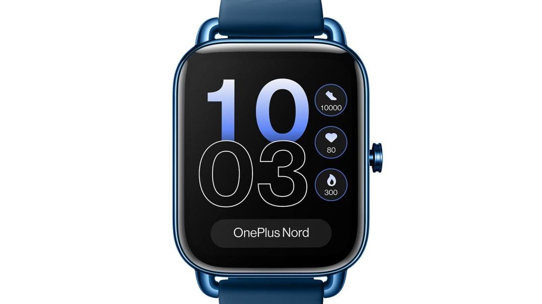 OnePlus Nord Watch with 1.78” AMOLED Display, 60 Hz Refresh Rate, 105 Fitness Modes, 10 Days Battery, SPO2, Heart Rate, Stress Monitor, Women Health Tracker & Multiple Watch Faces [Deep Blue]