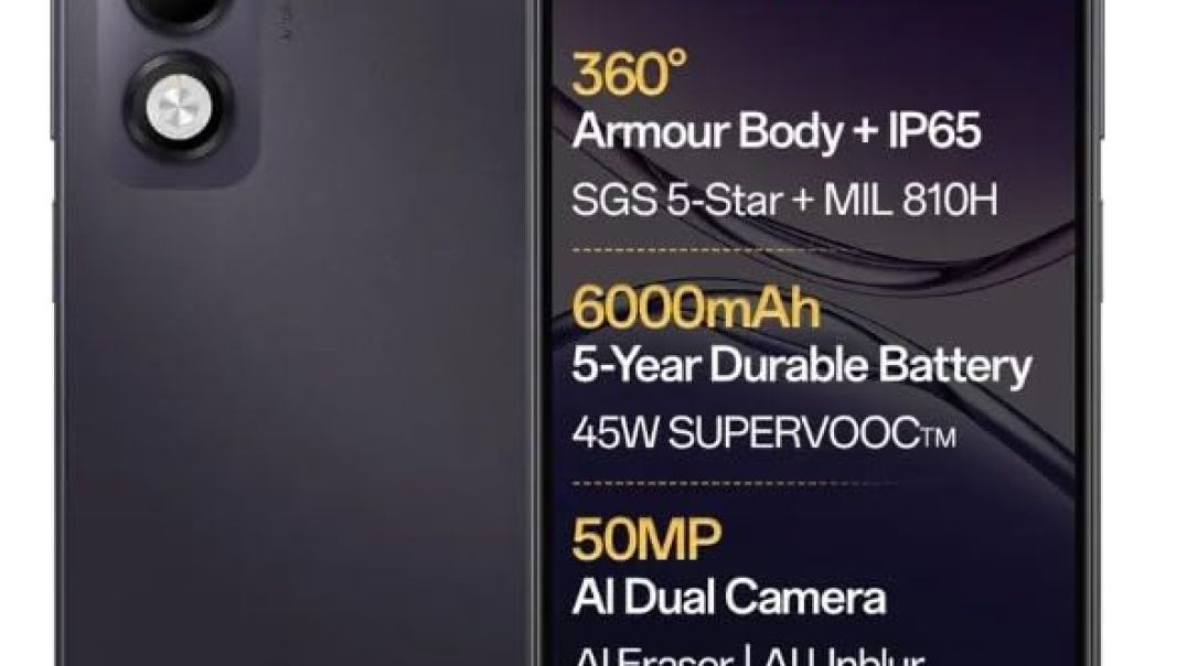 OPPO K13x 5G 6000mAh and 45W SUPERVOOC Charger & AI (Midnight Violet, 128 GB) (8 GB RAM)