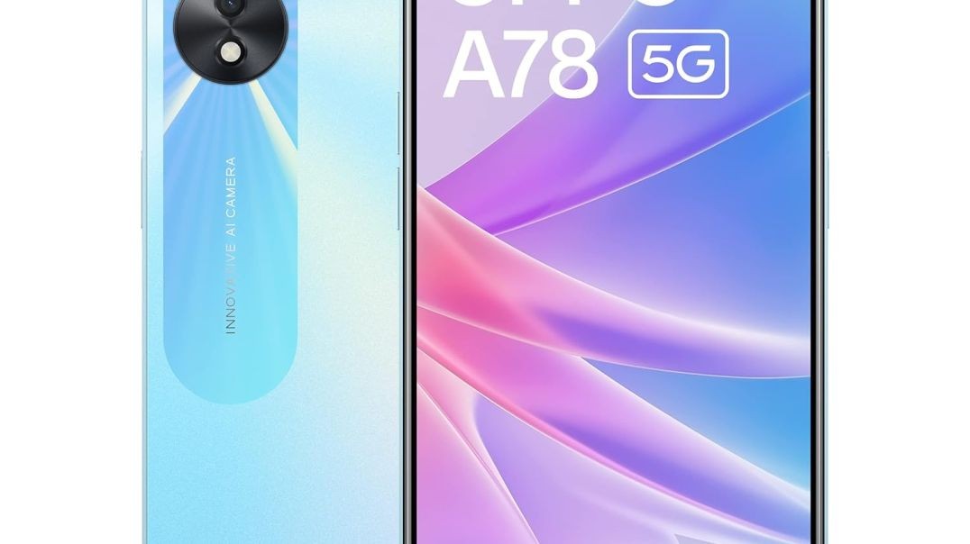 Oppo A78 5G (Glowing Blue, 8GB RAM, 128 Storage) | 5000 mAh Battery with 33W SUPERVOOC Charger| 50MP AI Camera | 90Hz Refresh Rate