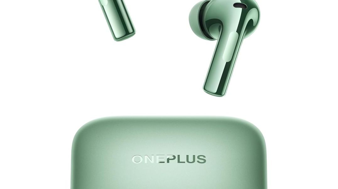 OnePlus Buds 3 Truly Wireless Bluetooth Earbuds with Upto 49dB Smart ANC,Hi-Res Sound Quality,Sliding Volume Control,10mins for 7Hours Fast Charging with Upto 44Hrs Playback (Green)