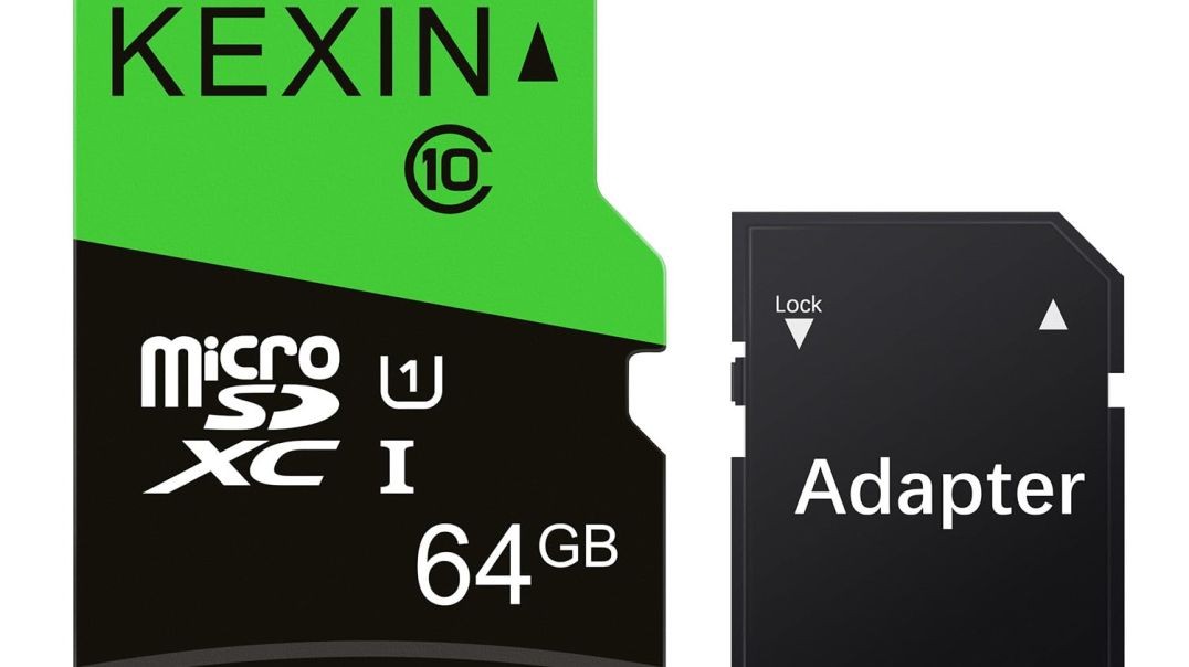 KEXIN 64GB Micro SD Card with SD Adapter, microSDXC UHS-I C10 U1 Memory Card, 85MB/s Read 30MB/s Write, Full HD High Speed TF Card for Smartphone, Tablet, Action Camera, Drone, Game Console (1 Pack)