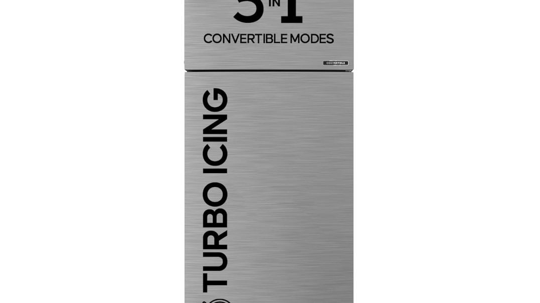 Haier 240 L, 2 Star, 5 In 1 Convertible, Frost Free Double Door Refrigerator (HEF-252DS-P, Dazzle Steel)