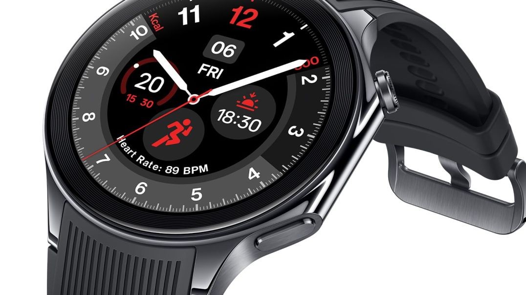 OnePlus Watch 2 with Wear OS 4,Snapdragon W5 Chipset,Upto 100hrs battery life,1.43’’ AMOLED Display, Stainless Steel & Sapphire Crystal build,Dual Frequency GPS, 5 ATM, IP68 & BT Calling (Black Steel)