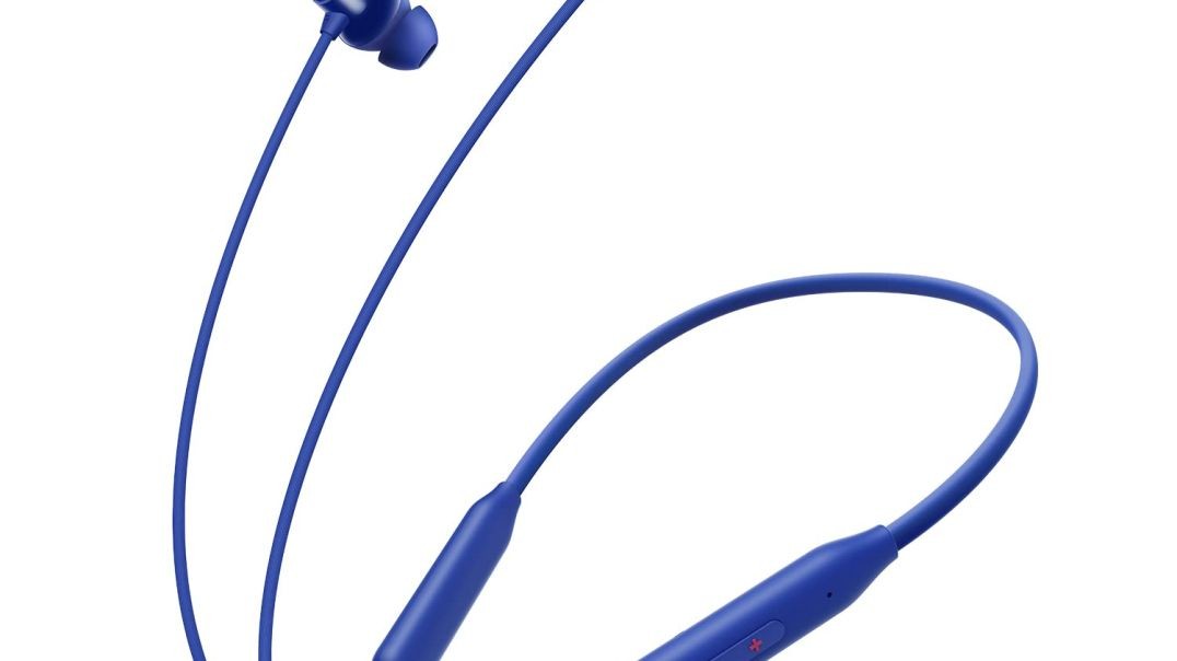 Compatible with OnePlus Z2 Bluetooth Neckband Headphones with Clear Calls, Magnetic Earbuds (Blue)