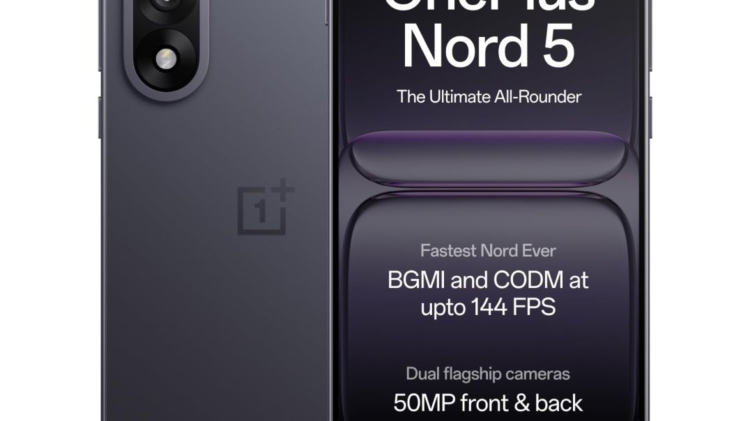 OnePlus Nord 5 | Snapdragon 8s Gen 3 | Stable 144FPS Gaming | Dual 50MP Flagship Camera | Powered by OnePlus AI | 256GB 8GB | Phantom Grey