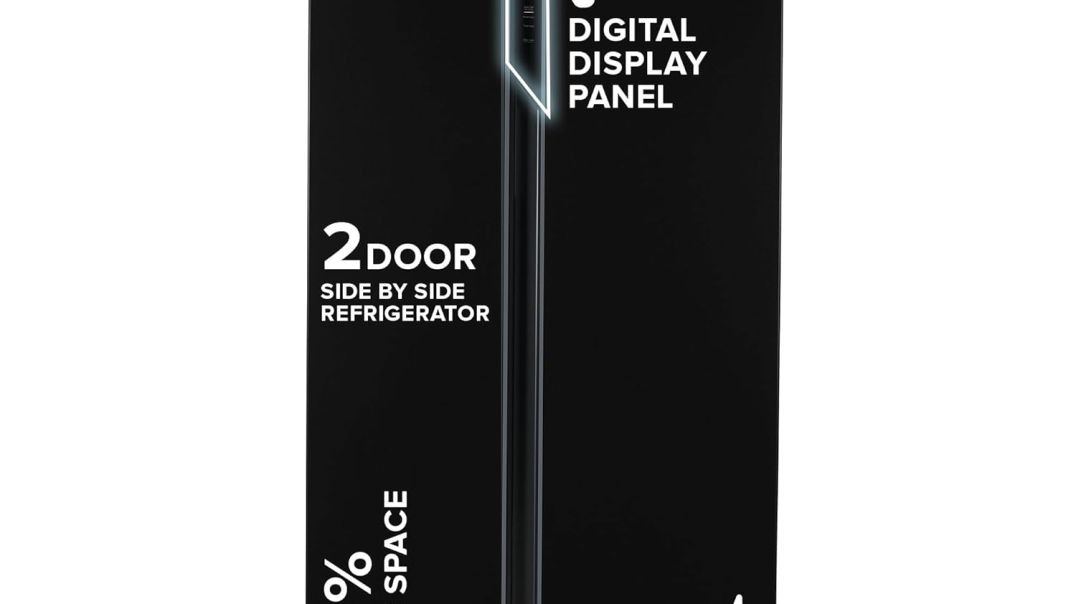 Haier 602L 3Star 2 Door Side by Side Frost Free Refrigerator|100% Convertible|Expert Inverter Technology|Digital Display Panel|Triple Twist Ice Maker|Deo Fresh Technology (HRS-682KS, Black Steel)