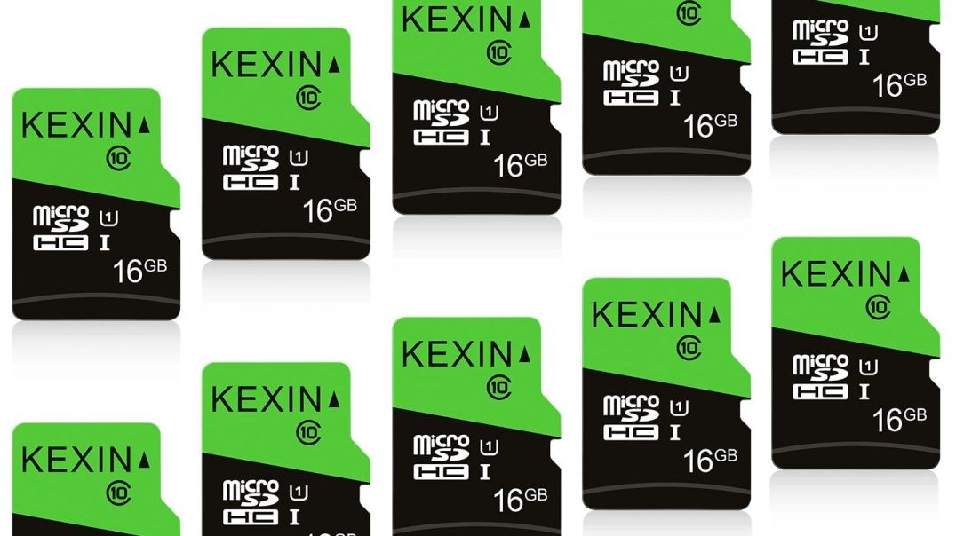 KEXIN 16GB Micro SD Card 10 Pack with SD Adapter microSDHC Memory Card UHS-I C10 U1 Micro SD Card Full HD High Speed TF Card for Smartphone Tablet Action Camera Dash Cam Drone Game Console
