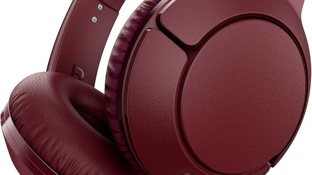 TCL Mtro200 On-Ear Wired Headphones Super Light Weight Headphones with 32mm Drivers for Huge Bass and Built-in Mic – Burgundy Crush