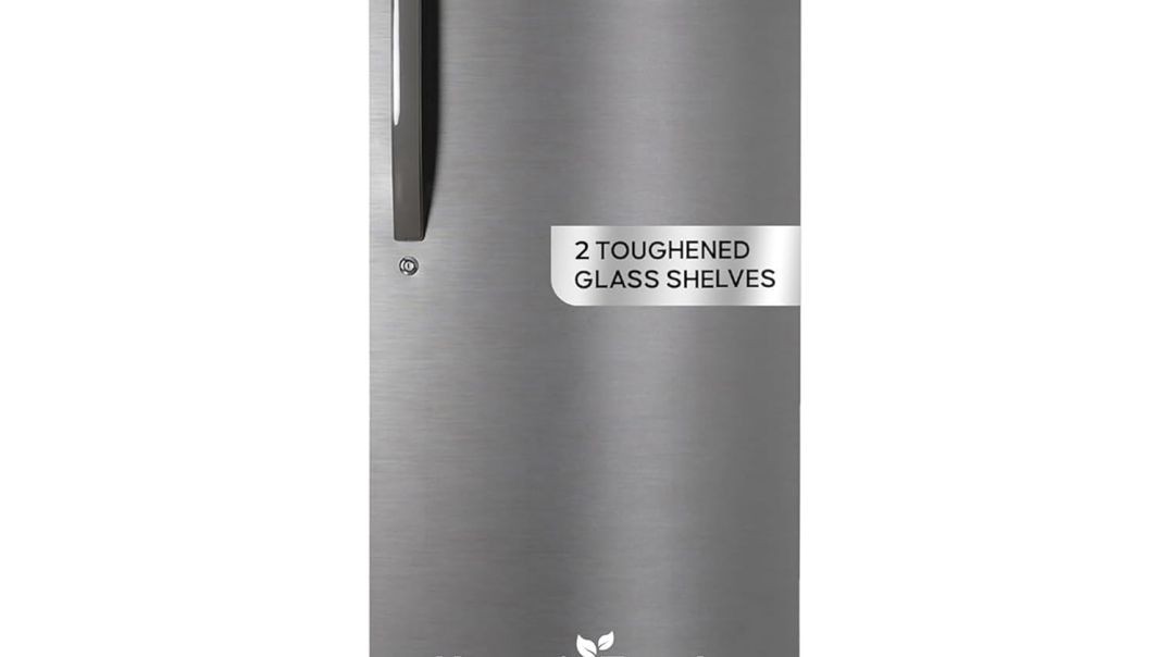 Haier 190L 5 Star Direct Cool Single Door Refrigerator | 3 Toughened Glass Shelves | Fast Ice Making in Just 60 minutes | Large Veg Box| Easy Clean Back (HED-205DS-P, Dazzle Steel)