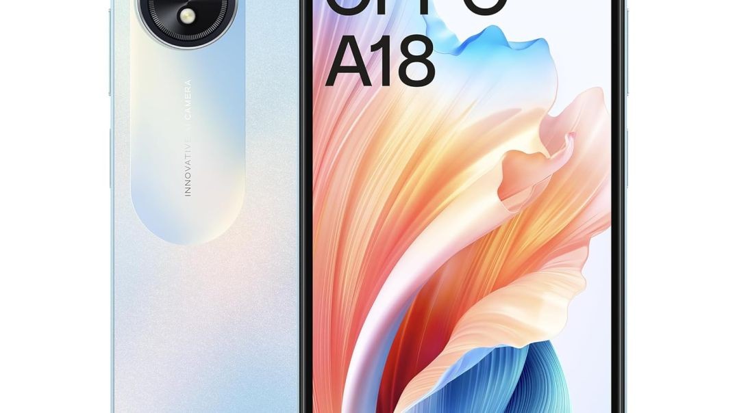 OPPO A18 (Glowing Blue, 4GB RAM, 64GB Storage) | 6.56