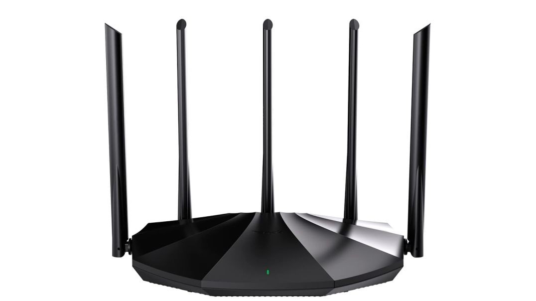 Tenda TX2 Pro WiFi 6 AX1500 Smart Router, Dual Band Gigabit Wireless Internet, 5 * 6dBi High-Gain Antennas, 3 Gigabit LAN Ports, WPA3+OFDMA+MU-MIMO (Black)