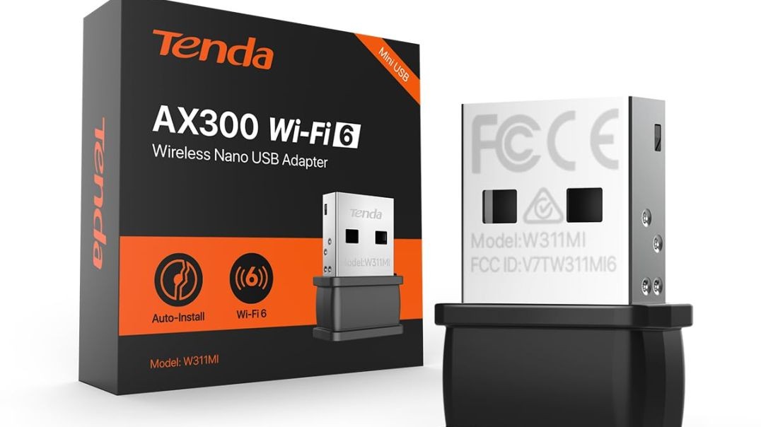 Tenda 300Mbps Wireless USB WiFi Adapter for Desktop/PC, Nano Size WiFi Dongle, Compatible with Windows 7/10/11, Soft-AP, WPA2