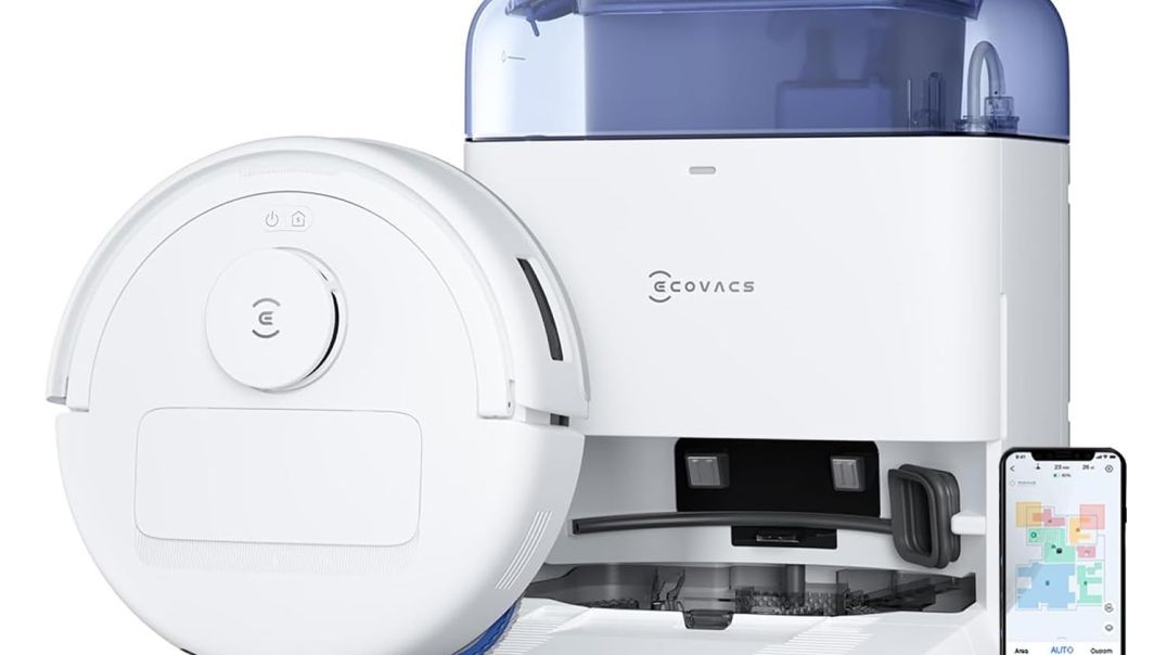 ECOVACS DEEBOT MINI Omni 2 in 1 Robot Vacuum Cleaner & Mop, 2025 New Launch, 9000 Pa, Self-Emptying Omni Station, ZeroTangle 2.0, TrueMapping 2.0, 45℃ Hot Air Dry, Deep Mopping, One-Touch Self-Clean