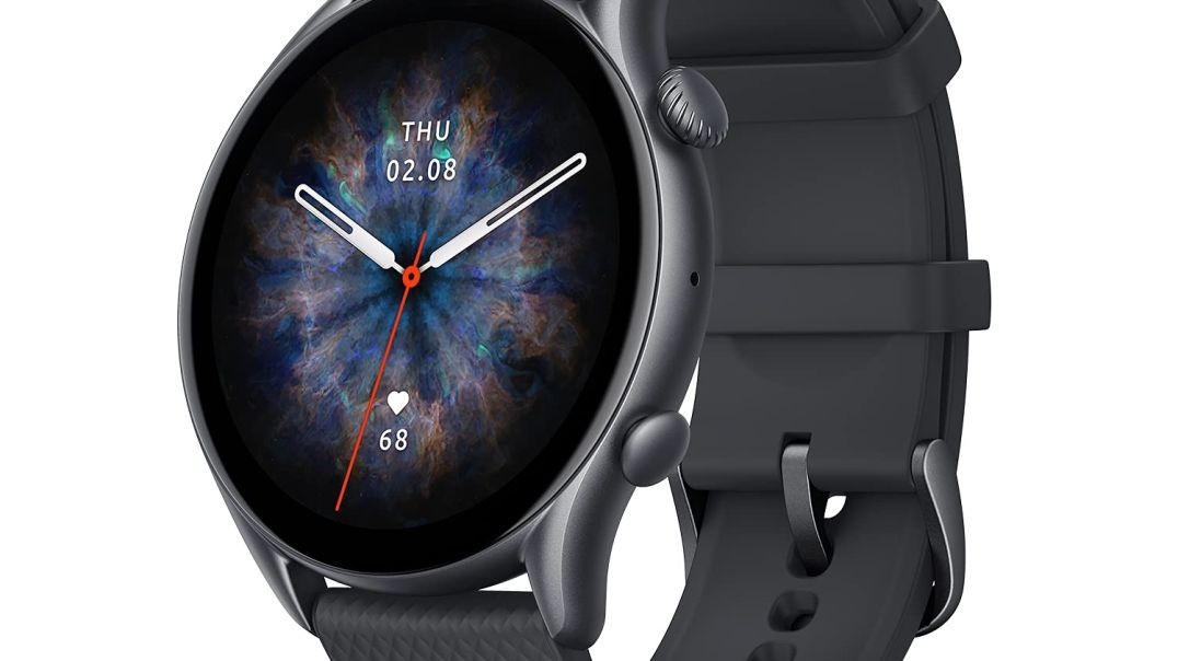 Amazfit GTR 3 Pro 46mm Smart Watch with BT Phone Calls, Blood Pressure Monitoring, 1.45”AMOLED Display, 24/7 Heart Rate Tracking, GPS, WiFi, 12-Day Battery Life,150 Sports Modes(Infinite Black)