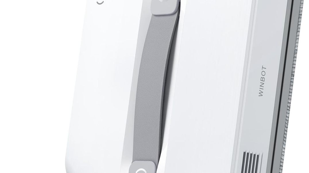 ECOVACS WINBOT Window Cleaning Robot - Compact Design, Dual Nozzles with Ultrasonic Spray, 9-Stage Protection System, Intelligent Path Planning, 3 Cleaning Modes, Anti-Slipping System