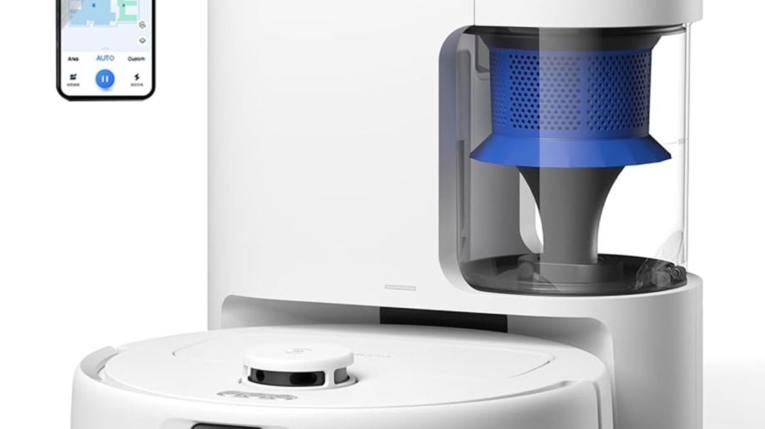 ECOVACS DEEBOT N30 Plus White 2 in 1 Robot Vacuum & Mop, 2025 New Launch, Bagless Eco-Friendly Multi-Cyclone Auto Empty Station, 10000 Pa Suction, 5200mAh Battery, Covers 3500+sq ft, Zero Tangle 2.0