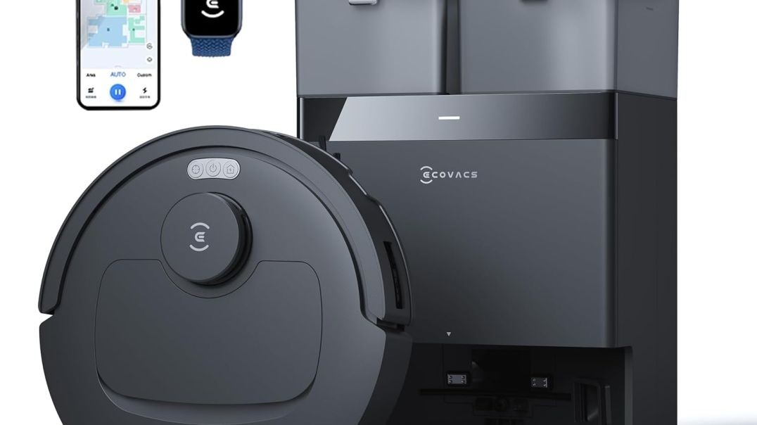 ECOVACS Deebot N50 PRO Omni 2 in 1 Robotic Vacuum Cleaner & Mop, 2026 New Launch 25000 Pa Suction, Self-Emptying Omni-Station, Zerotangle 3.0, Hot Air-Drying, Auto-Lift Mop On Carpet, Upto 300 Mins