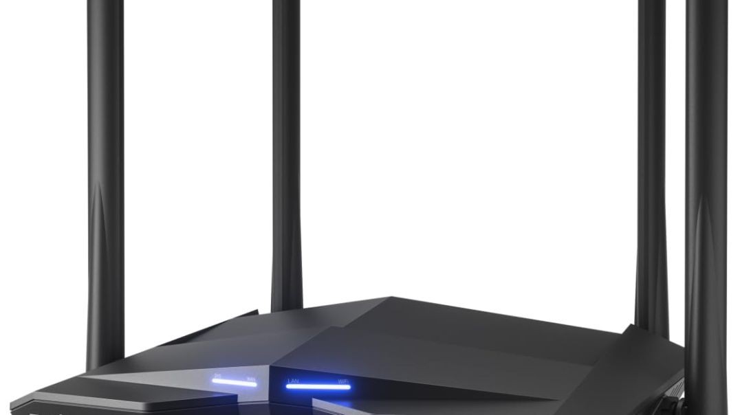 Tenda AC10 AC1200 Wireless Smart Dual-Band Gigabit WiFi Router, MU-MIMO, 4 Gigabit Ports, 867Mbps/5 GHz+ 300Mbps /2.4GHz, Support VPN Server, WiFi Schedule, (Black, Not a Modem)