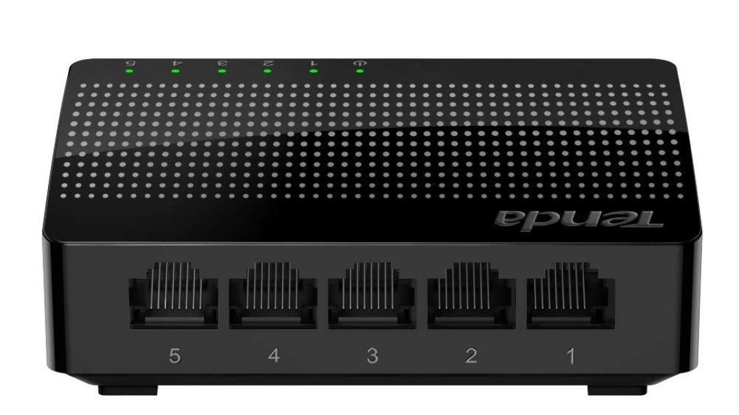 TENDA-SG105 5-Port 10/100/1000 Mbps Ethernet Switch | Small & Smart | Plug and Play |Small Office or Home/Office Network |Smart LED