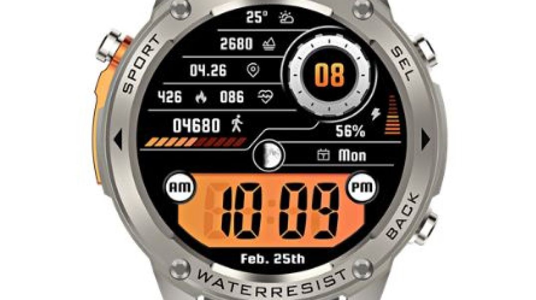 DM56 Fitness Tracker Bracelet 1.43inch AMOLED Screen Sport GPS Smart Watch Men BT Call Altitude Compass Android Smartwatch