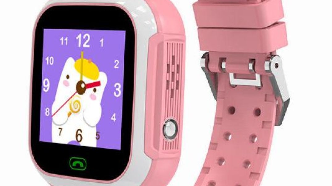 Children's Square Smartwatch with Garmin OS Video & Voice Calls Photo Function NFC Private Mold Silicone Band Magnetic Charging