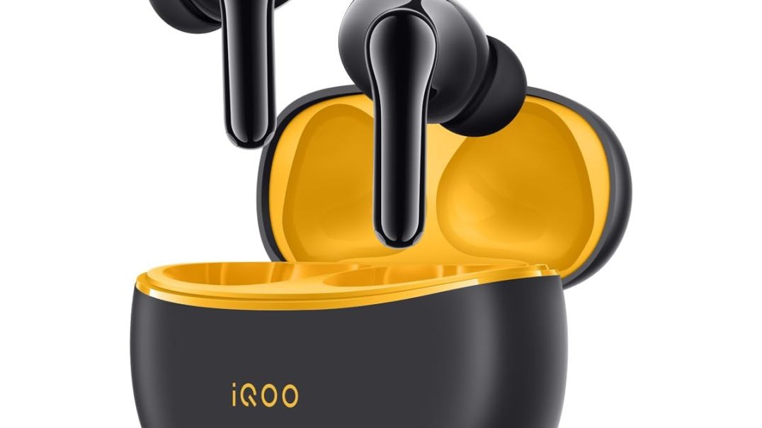 iQOO TWS 1e in-Ear Earbuds with Mic, Upto 30dB Active Noise Cancellation, Fast Charging which Takes 10 mins for 3 Hours Playtime, with Upto 42 hrs Playback time (Flame Yellow)