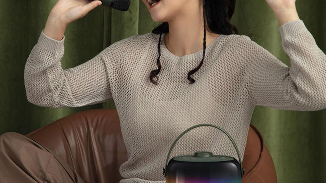 Xiaomi Portable Karaoke Speaker Mic RBG Atmosphere Light Audio Player Subwoofer with Speaker Singing Karaoke